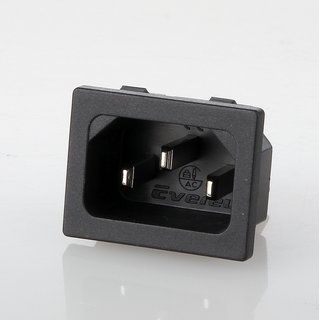 Kaltgeräte-Einbaustecker schwarz 250V/10A 996530072437 Saeco