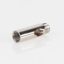 M10x1 Verlängerung 12x38mm mit Kabelausgang Messing vernickelt