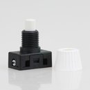 Lampen Einbauschalter Einbau-Druckschalter weiss 250V/2A 8 mm Achse 1-polig