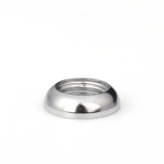 M10x1 Halbrundmutter 15x4mm Messing verchromt