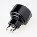 Reisestecker-Adapter Schutzkontakt Deutschland auf Schweiz 10A/250V