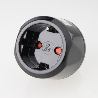 Reisestecker-Adapter Schutzkontakt Deutschland auf Italien 10A/250V