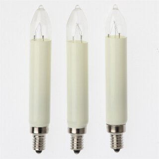 E10/8V/3W Schaftkerze Ersatzlampe für Weihnachtsbeleuchtung 3 Stück