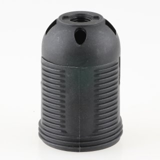E27 Lampenfassung Thermoplast/Kunststoff schwarz mit Gewindemantel 2-teilig M10x1 IG