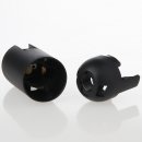 E14 Lampenfassung Thermoplast/Kunststoff schwarz mit Glattmantel 2-teilig M10x1 IG