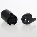 E14 Lampenfassung Thermoplast/Kunststoff schwarz mit Glattmantel 2-teilig M10x1 IG