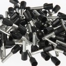 100 x Aderendhülsen 1,5 mm² 15 mm schwarz isoliert