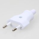 Bachmann Eurostecker Europa-Flachstecker weiss 250V/2A mit Schraubkontakte und Zugentlastung