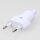 Bachmann Eurostecker Europa-Flachstecker weiss 250V/2A mit Schraubkontakte und Zugentlastung