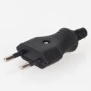 Bachmann Eurostecker Europa-Flachstecker schwarz 250V/2A mit Schraubkontakte und Zugentlastung
