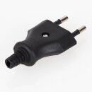 Bachmann Eurostecker Europa-Flachstecker schwarz 250V/2A mit Schraubkontakte und Zugentlastung