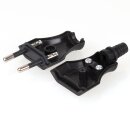 Bachmann Eurostecker Europa-Flachstecker schwarz 250V/2A mit Schraubkontakte und Zugentlastung