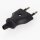 Bachmann Eurostecker Europa-Flachstecker schwarz 250V/2A mit Schraubkontakte und Zugentlastung