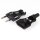 Bachmann Eurostecker Europa-Flachstecker schwarz 250V/2A mit Schraubkontakte und Zugentlastung