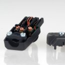 Kaiser Kaltgerätekupplung C13 Gerätekupplung gerade schwarz 250V/10A
