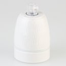 E27 Premium Porzellanfassung glasiert mit Kabel...