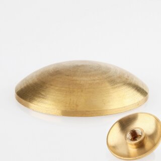 M10x1 Abschlussknopf Zierknopf Halbrundknopf 60x10mm Messing für Lampen und Leuchtenbau