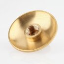 M10x1 Abschlussknopf Zierknopf Halbrundknopf 60x10mm Messing für Lampen und Leuchtenbau