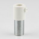Zugentlastung Kunststoff weiß mit M13x1x20 Metall Aussengewinde für Kabel