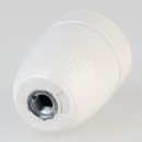 E27 Premium Porzellanfassung glasiert mit Kunststoff Zugentlaster weiß mit Quetschverbindung 250V/4A M10x1 IG