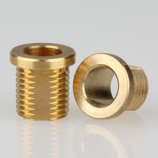 M10x1 Trompeten-Nippel 12x12 Länge 10mm Messing mit Profil/Verdrehschutz