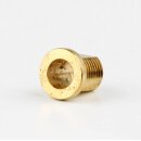 M10x1 Trompetennippel Messing 10mm lang 12x12mm mit...