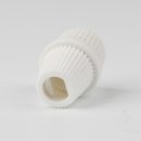 M10x1 IG Zugentlaster Zugentlastung 15x23mm für Kabel Kunststoff weiß mit Quetschverbindung