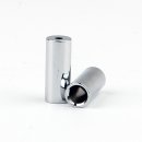 Anhänger 8x20mm Messing verchromt für Zugschnur
