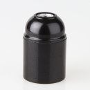 E27 Lampenfassung Kunststoff schwarz mit Glattmantel...