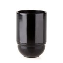 E27 Lampenfassung Kunststoff schwarz mit Glattmantel M10x1 IG 250V/4A