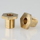 M8x1 Trompetennippel Messing 8mm lang 6-kant 12x10mm mit...