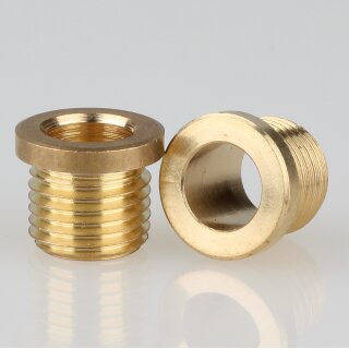 M8x1 Trompetennippel Messing 8mm lang 12x10mm ohne ProfilVerdrehschutz