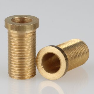 M10x1 Trompetennippel Messing 18mm lang 12x20mmg ohne Profil/Verdrehschutz