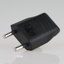 Eurostecker Europa-Flachstecker schwarz 250V/2A