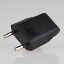 Eurostecker Europa-Flachstecker schwarz 250V/6A mit...