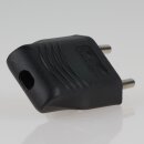 Eurostecker Europa-Flachstecker schwarz 250V/6A mit Schraubkontakte und Zugentlastung