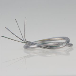 FEP/PVC Lampenkabel Stromkabel Elektro-Kabel Rundkabel transparent 4-adrig 4x0,75mm&sup2;
