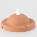 Lampen-Baldachin 117x42mm Terracotta mit seitlicher Kabelführung