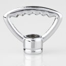 Zahnringnippel Metall verchromt 42mm mit M10x1 Durchgangsgewinde für Lampen und Leuchtenbau