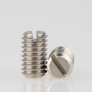 M6 Madenschraube Metall verzinkt ohne Spitze DIN 551 Länge 10mm