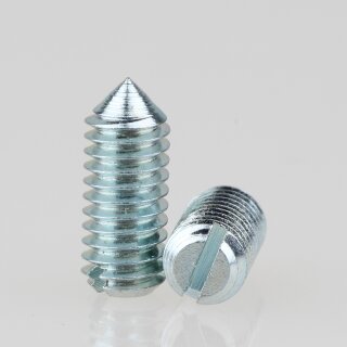 M4 Madenschraube Metall verzinkt mit Spitze DIN 553 Länge 10mm