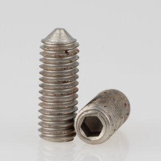 M5 Madenschraube Metall DIN 914 Innensechskant Länge 14mm mit Spitze