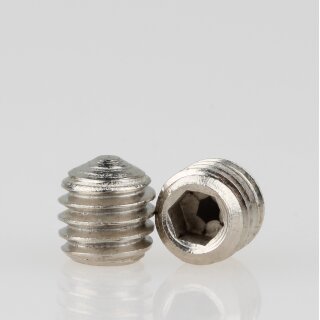 M6 Madenschraube Metall DIN 914 Innensechskant Länge 6mm mit Spitze