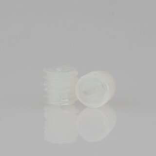 M4 Madenschraube DIN 551 Kunststoff Natur Länge 4mm