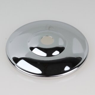Abschluss-Scheibe Kaschierung 65x10mm flämische Form Metall verchromt für Lampen und Leuchtenbau