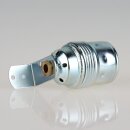 E27 Lampenfassung Metall verchromt mit Winkel und 6-kant...