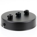 3-Loch Lampen-Baldachin Metall 100x25mm schwarz mit...