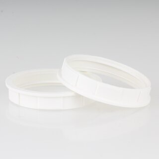 E27 Schraubring 47x9mm Kunststoff/Thermoplast weiß für Lampenfassung mit Außengewinde
