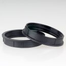 E27 2x Unterring Schraubring Kunststoff schwarz 47x9mm...