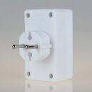 Steckdosen-Adapter weiß 2,5A/250V 4 x Eurosteckdose